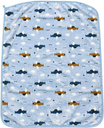 Kamtex Baby Одеяло за Гушкане и Люлка Флийс Светлосиньо 80x90 см
