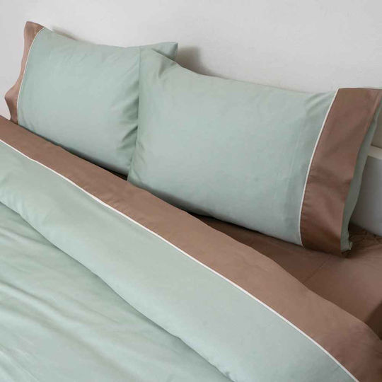 Anna Riska Double Duvet Set 220x240 cm Grand Green-Mocca 230 GSM