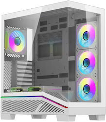 Darkflash Darkflash K430 Gaming Middle Tower Carcasă PC cu Fereastră Laterală Albă Darkflash Darkflash K430 Gaming Middle Tower Carcasă PC cu Fereastră Laterală Albă