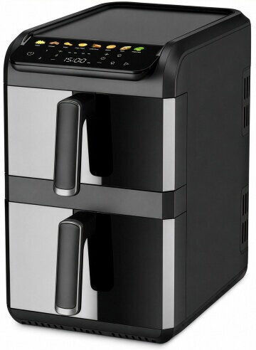 Air Fryer με Διπλό Αποσπώμενο Κάδο 10lt Μαύρο AD 6325
