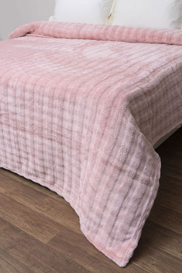 Anna Riska Single Fleece Blanket 150x210cm Pink