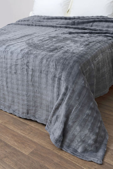 Anna Riska Double Fleece Blanket 220x240cm Dark Grey
