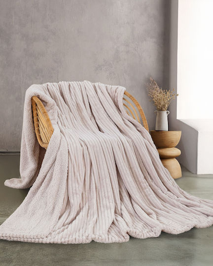 Rythmos Double Sherpa Blanket 220x240cm Beige