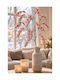 Chinese Wisteria Blossom Branch Metallic Pink 27x20x100cm Solid Colour Kaeming