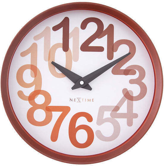 Nextime Αθόρυβο Ρολόι Τοίχου Πλαστικό Ø30cm