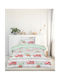 Kocoon Croco Fire Single Kids Duvet Cover Set with Pillowcase Grey 165x245cm