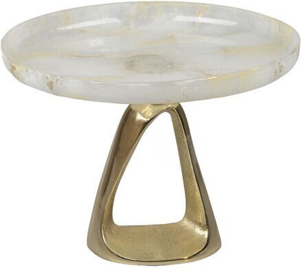 Eurolamp Decorative Glass Platter White 27.5x27.5x20cm