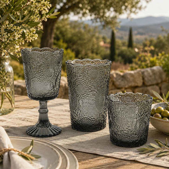 HFA Vintage Σετ Ποτήρια Ουίσκι Γυάλινα Γκρι 300ml 18τμχ