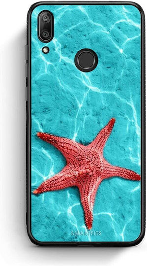Smartfits Husă Roșie cu Stea de Mare Huawei Y7 2019 Y7 Prime 2019
