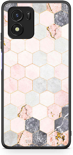 Smartfits Marble Hexagon Roz Vivo Y01 Y15s Husă