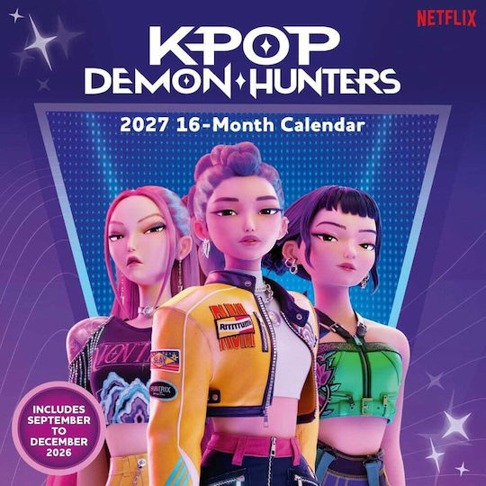 Pyramid International Kpop Demon Hunters Daily Wall Calendar 2027 30x30cm