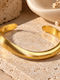 Kingleap Women's Gold-Plated Steel Cuff Bracelet