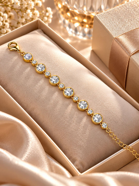 Kingleap Women's Chain Bracelet in Gold-Plated Steel