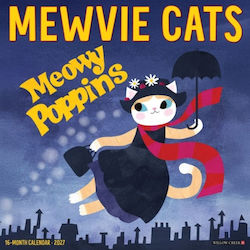 Willow Creek Press Mewvie Cats Täglicher Wandkalender 2027