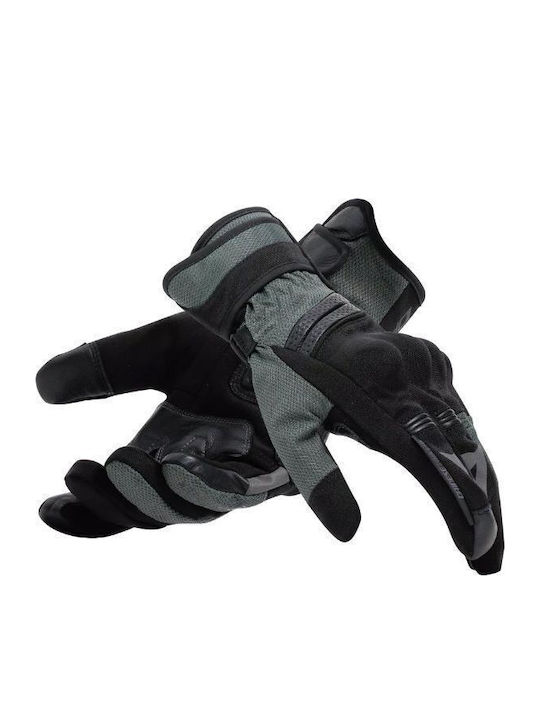 Teyde Men's 4-Season Waterproof Motorcycle Gloves Black/Army-Green
