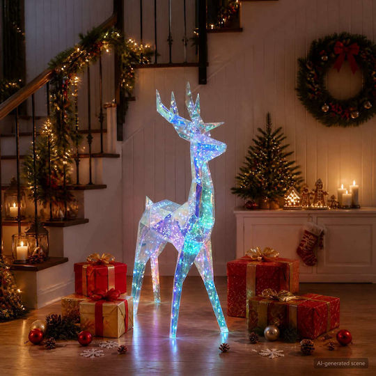 vidaXL Illuminated Christmas Figure Reindeer 86 cm High