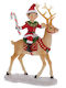 Christmas Plastic Deer Figure Red 17cm High