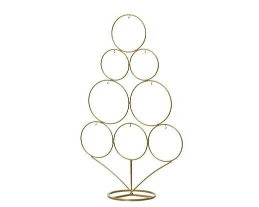 Christmas Decorative Metal Tree 58cm Gold