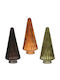 Christmas Decorative Glass Tree 19.5cm Green