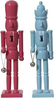 Beauty Home Light Blue Christmas Nutcracker 22cm High