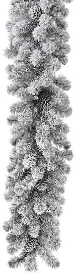 Schneebedeckte Weihnachtsgirlande 300 cm