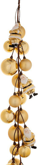 Weihnachtsgirlande aus Kunststoff, Goldfarben, 120 cm