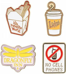 Set mit 4 Motiven Ansteckbuttons Kokonote Gilmo...
