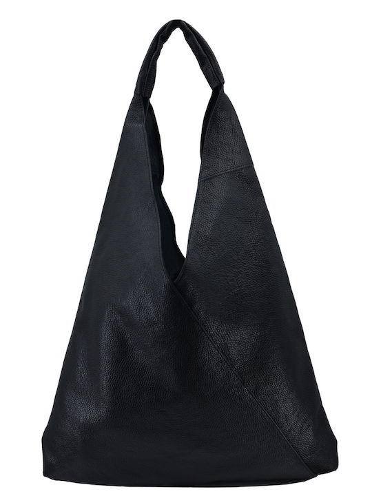 Black Leather Women's Shoulder Bag