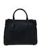 Black Leather Women's Handbag / Shoulder Bag