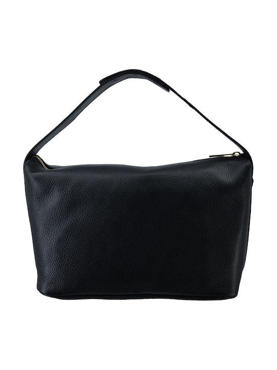 Black Leather Women's Handbag / Shoulder Bag / Crossbody Bag