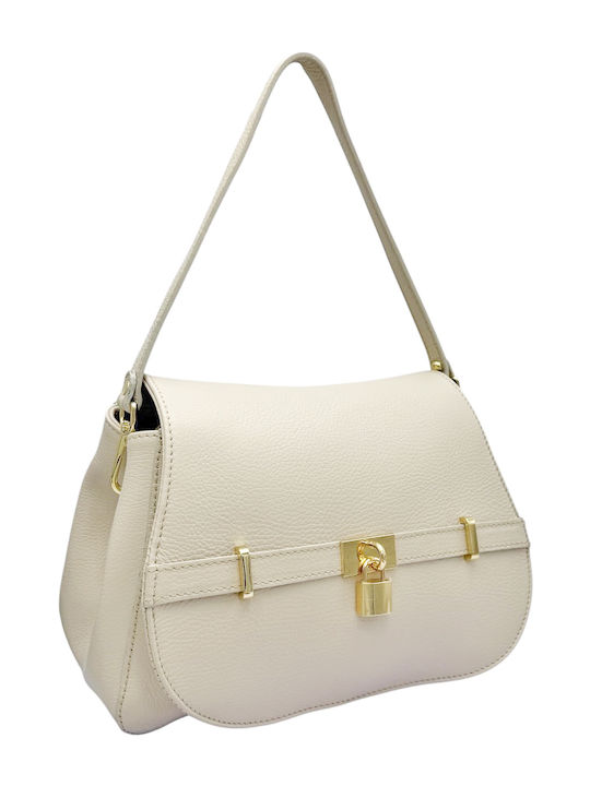 White Leather Women's Flap Bag