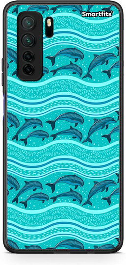 Smartfits Калъф с плуващи делфини за Huawei P40 Lite 5G