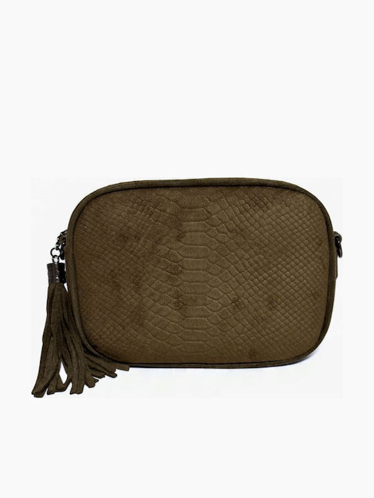 Amelia Women's Crossbody Bag Croco Olive