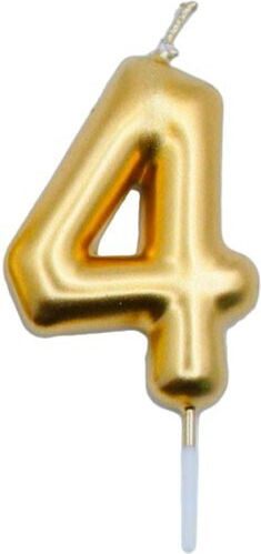 Birthday Κερί Γενεθλίων Αριθμός 4 4,2x6cm