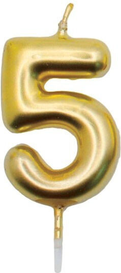 Geburtstagskerze Zahl 5 4,3 x 6 cm