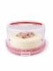 Plastic Cake Stand with Transparent Lid 26x26cm