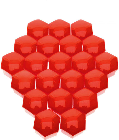 17 Mm Red Wheel Bolt Caps 20-piece Set Wheel Cap Puller Extremo Tuning