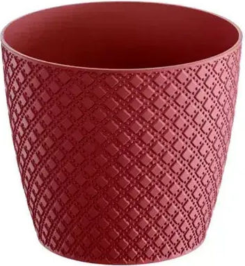 Set of 5 Pieces – Round Flower Pot Red Orient Ø15.7x13.8cm 10/160 boxes 09-dor160-207c