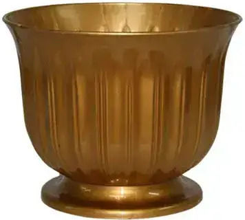 Set of 10 Pieces – Gold Plastic Flower Pot Donczka Lilia Ø16x14cm 09-120 Gold