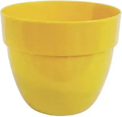 Set of 10 Pieces – Yellow Plastic Flower Pot Orchidea Nowa Ø14x12.5cm 09-541 Yellow
