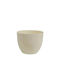Set of 10 Pieces – Ecru Plastic Flower Pot Orchidea Φ12x9cm 09-550 Cream