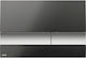 Betätigungsplatte Basic Polished Black Linie Matt Chrom 28-m1728-2