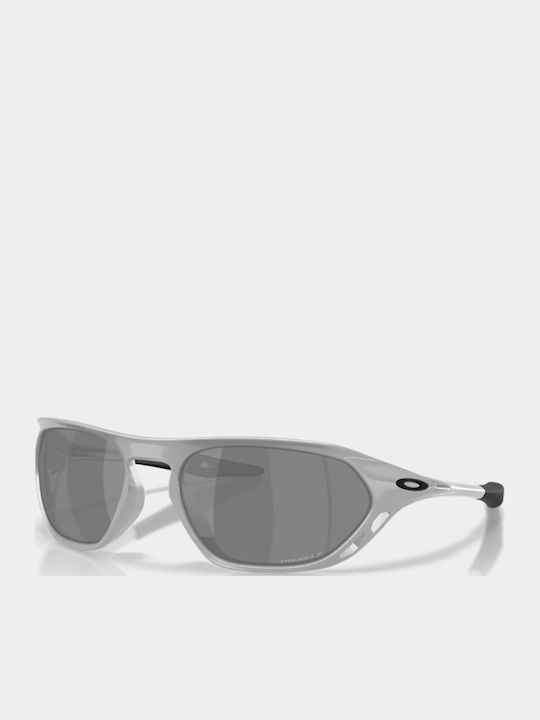 Cage Unisex Sunglasses with Silver Frame and Grey Lens