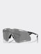 Cybr Unisex Sunglasses with Grey Horn-Rimmed Frame and Grey Lenses