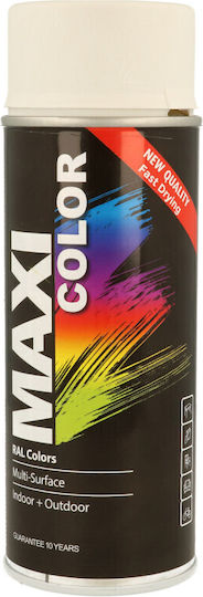 Maxi Color RAL 9010 Reinweiß Matt Sprühlack 400 ml für Metall, Holz & Kunststoff