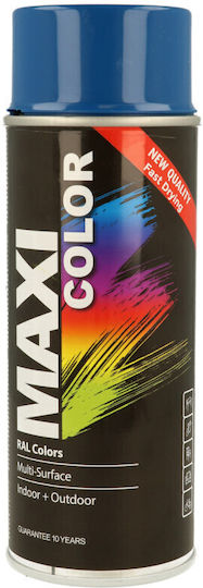 Maxi Color Sprühlack RAL 5010 Blau Echt Glänzend 400 ml Metall Holz & Kunststoff