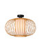 Lucide 05157-45-72 Thuline Ceiling Light Wood Imitation Matte Black Mat