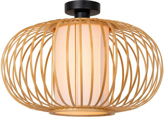 Lucide 05157-45-72 Thuline Ceiling Light Wood Imitation Matte Black Mat