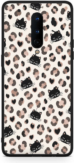 Smartfits Leopard Spots Black Cats On Cream Oneplus 8 Θήκη