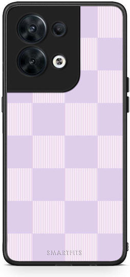 Smartfits Lilac Cream Striped Checks Oppo Reno8 5G Case